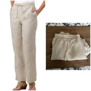 Ellen Tracy Linen Pants XL Wide Leg